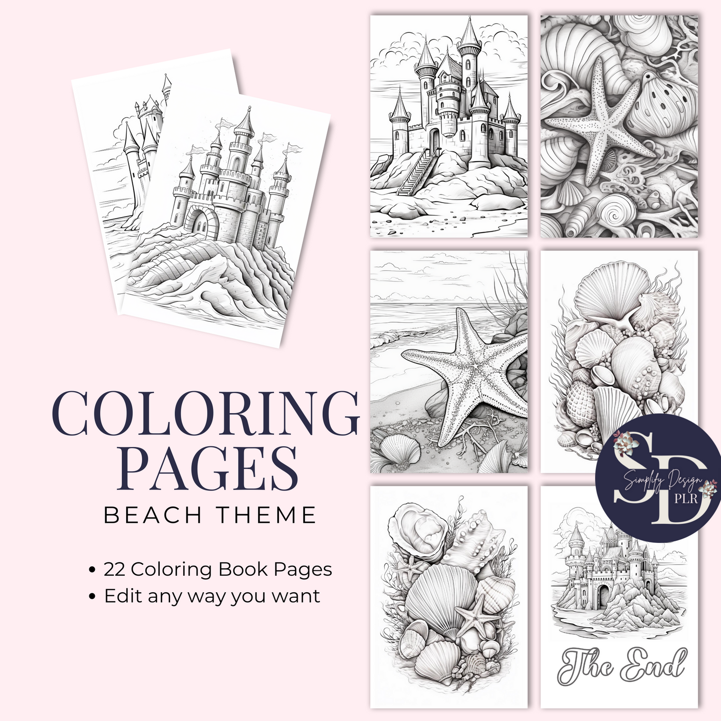 Coloring Pages: Beach Theme