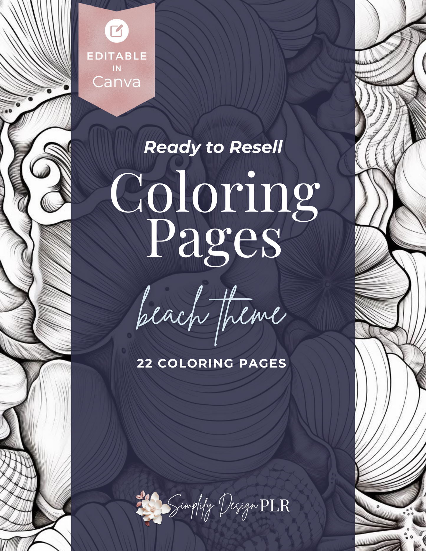 Ready to Resell Coloring Pages: Beach Theme