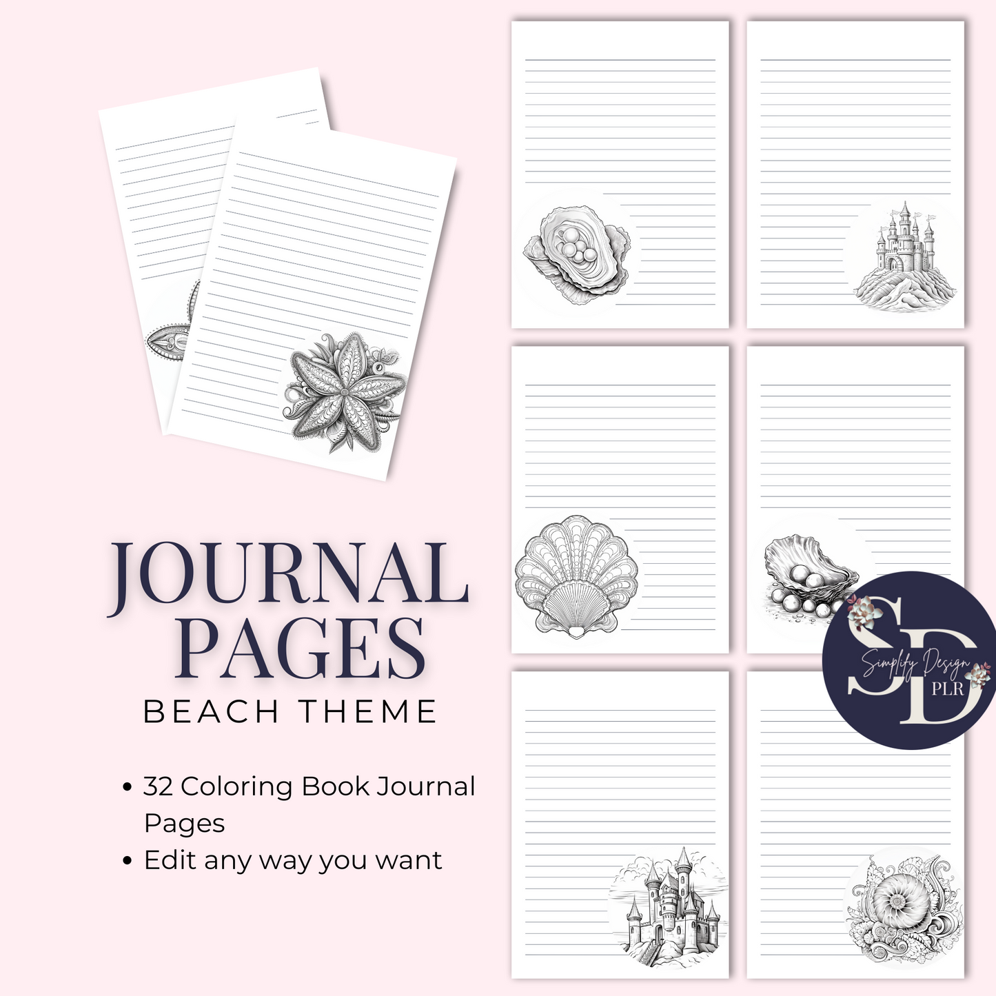 Ready to Resell Journal Pages: Beach Theme